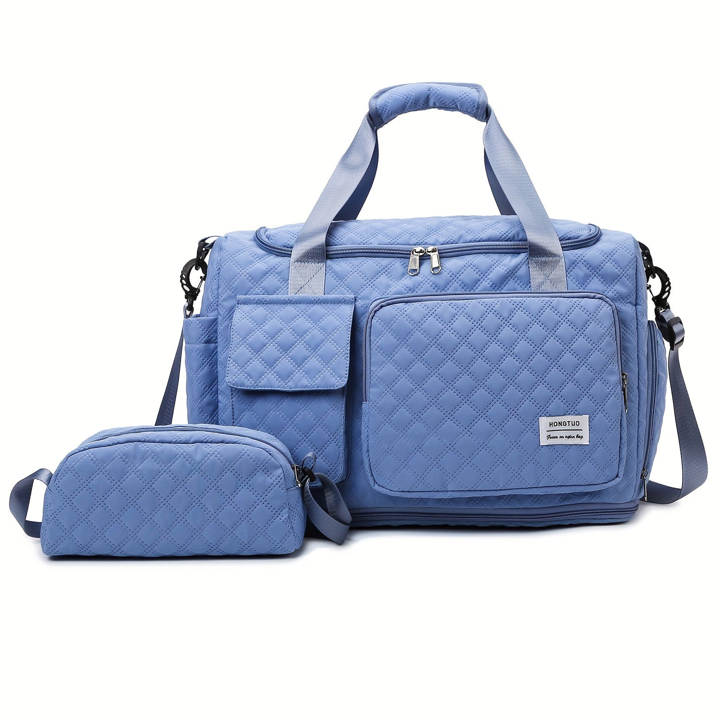 Stylish Weekender Travel Bag - Spacious, Waterproof, Extendable Duffle with Shoe Compartment