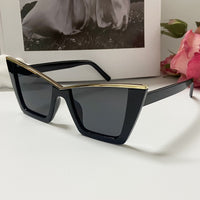 Elegant Trendy Gold Rim Fashion Cat-Eye Women's Sunglasses