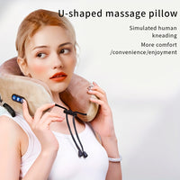 Convenient Multifunctional Electric Heating Massage Travel Neck Pillow Support