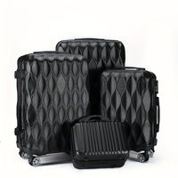 Beautiful 4pcs Hard Shell ABS Luggage Set with TSA Lock and Swivel Wheels, 14 Inches 20 Inches 24 Inches 28 Inches