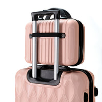 Beautiful 4pcs Hard Shell ABS Luggage Set with TSA Lock and Swivel Wheels, 14 Inches 20 Inches 24 Inches 28 Inches