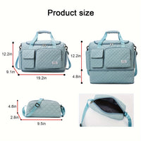 Stylish Weekender Travel Bag - Spacious, Waterproof, Extendable Duffle with Shoe Compartment