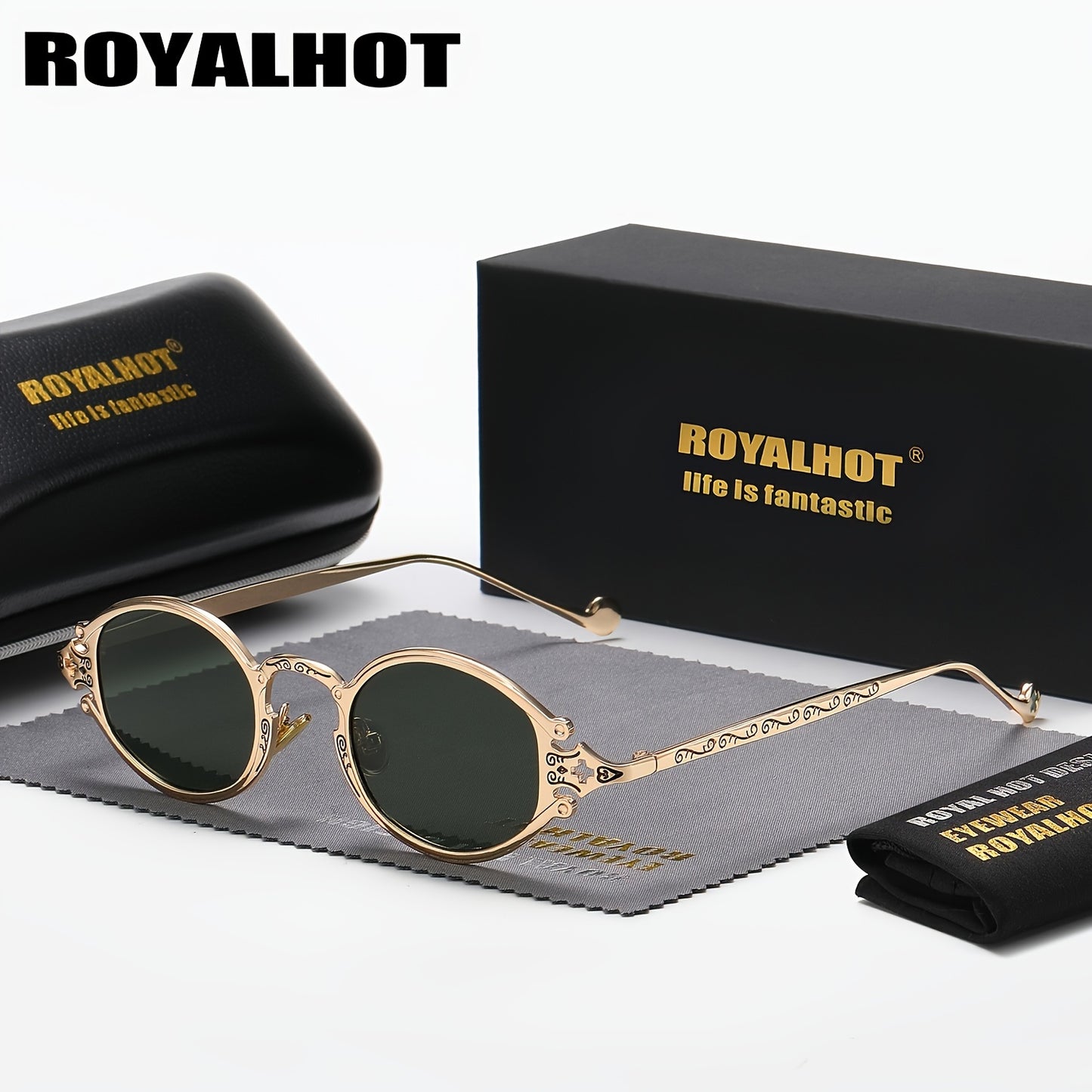 Elegant Retro Steampunk Round Polarized Unisex Sunglasses