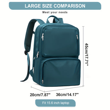 Solid Color Large Capacity Waterproof Unisex Travel Backpack with Adjustable Straps