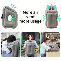 2024 Upgrade Inflatable Travel Air Pillow, High Quality Flocking Material Comfortable Support with Portable Drawstring Bag