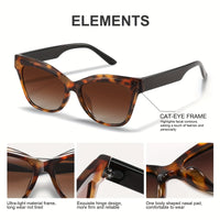 Trendy Vintage Fashion Oversized Cat Eye Polarized UV Protection Women's Sunglasses