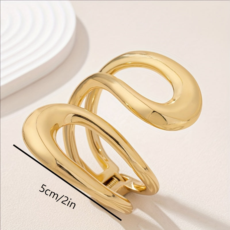 Elegant Geometric Exaggerated Loop Design Streamlined Bracelet