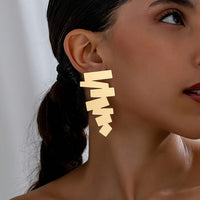 Unique Fashionable Retro Irregular Geometric Shaped Earrings