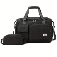 Stylish Weekender Travel Bag - Spacious, Waterproof, Extendable Duffle with Shoe Compartment