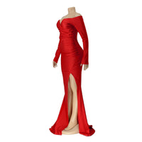 Elegant Off-Shoulder Long Sleeve Dress