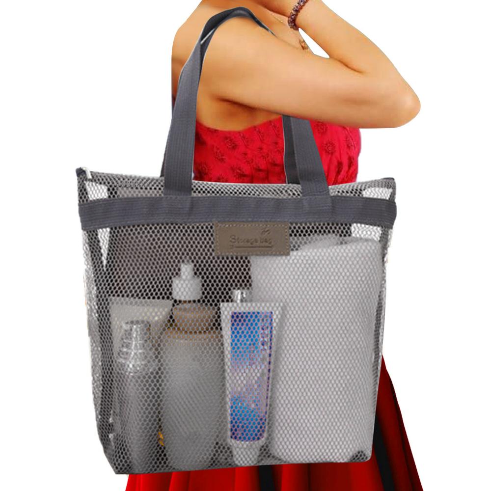 Easy Carry Organizer See Through Beach Tote Travel Bag