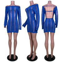 Sexy Coverup Long Sleeve Bodycon Mini Dress