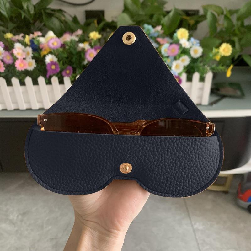 Fashion Sunglasses Protective PU Leather Folding Carry Case