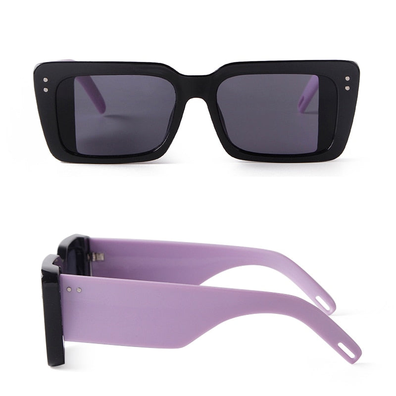 Cute Retro Oversized Unisex Rectangle Sunglasses